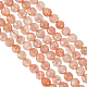 2 нити натуральных бусин солнечного камня G-OC0005-42-1