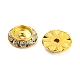 Brass Crystal Rhinestone Beads RB-F035-06C-G-1
