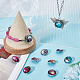 Nbeads 20 pièces breloques de bijoux bouton pression chat lumineux FIND-NB0003-25-5