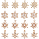 Sunnyclue Breloques en forme de neige en alliage doré et argenté pour la fabrication de bijoux FIND-SC0004-62-1