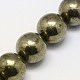 Chapelets de perles de pyrite naturelle  G-L031-20mm-01-2