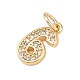 Латунные микропаве прозрачные кубические циркониевые подвески KK-G544-04G-06-2
