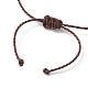 Bracelet de perles tressées rondelles en pierres mélangées naturelles et synthétiques BJEW-JB10018-5