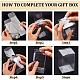 透明なプラスチックポリ塩化ビニール箱のギフト包装  防水折りたたみボックス  正方形  透明  22.2x12x0.1cm  箱：6x6x10センチメートル CON-WH0060-02C-4