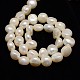 Fili di perle di perle d'acqua dolce coltivate naturali PEAR-L001-A-01-3