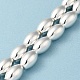 Brins de perles d'hématite magnétiques synthétiques galvanisées G-Q1009-E02-01-2