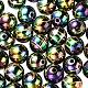 UV Plating Rainbow Iridescent Acrylic Beads PACR-E001-02E-1
