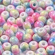 Perles de rocaille en verre de couleurs opaques bicolores SEED-E005-02C-2