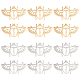 Dicosmétique 12 pièce 2 couleurs breloque cigale creuse breloque insecte doré breloque thème insecte mouche filigrane pendentif cigale en acier inoxydable breloque pendante fournitures pour bricolage fabrication de bijoux artisanaux STAS-DC0012-20-1