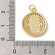 Плоские круглые подвески из латуни с фианитом и хамсой KK-K385-051G-4