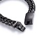 304 bordillos de acero inoxidable pulseras cadenas BJEW-E346-12B-3