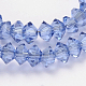 Pearl Luster Plated Faceted Bicone Glass Bead Strands EGLA-J099-PL09-1