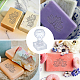 PH PandaHall Lotus Soap Stamp Flower Soap Embossing Stamp Acrylic Stamp with Handle Round Soap Chapter Imprint Stamp for Handmade Soap Cookie Clay Pottery Stamp Biscuits Gummier Making Projects DIY-WH0350-022-3