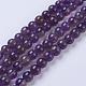 Natural Amethyst Round Beads Strands G-N0120-11A-6mm-3