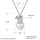 925 Sterling Silver Pearl  Pendant Necklaces NJEW-BB30760-7