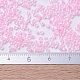 MIYUKIデリカビーズ  シリンダー  日本製シードビーズ  11/0  （db0055)ピンクの裏地クリスタルab  1.3x1.6mm  穴：0.8mm  約2000個/10g X-SEED-J020-DB0055-4
