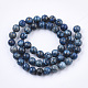Assembled Natural Bronzite and Synthetic Turquoise Beads Strands G-S329-085A-8mm-2