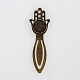Antique Bronze Iron Bookmark Cabochon Settings PALLOY-N0084-12AB-NF-1