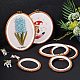 NBEADS 6 Pcs Rubber and Plastic Embroidery Hoops DIY-NB0003-05-6