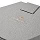バレンタインデーの六角形の厚紙のギフトボックス  PU模造レザーハンドル付き  ライトグレー  28.5cm  バッグ：16.5x18.5x8センチメートル CON-M010-01C-4