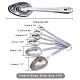 Unicraftale6pcsステンレス鋼計量スプーンセット  金属耐熱皿ツールスープスプーン  調味料スプーンを測るスケール  ベーキング調味料に使用  毎日の食事家族小さじ STAS-WH0022-04P-5