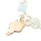 Bracelet extensible en perles rondes couleur bonbon avec breloque en émail pour enfant BJEW-JB07637-7