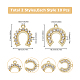 Superfindings 20 pz 2 strass in lega di stile charms charms a ferro di cavallo pendente di cristallo pendenti a forma di arco per la collana braccialetto orecchino creazione di gioielli fai da te FIND-FH0006-66-2