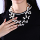 Zink-Legierung Kunststoff Perle Perlen Tiered Halsketten NJEW-BB15215-7