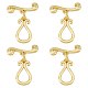 HOBBIESAY 16 Sets Real 18K Gold Plated Brass Toggle Clasps with Jump Ring Teardrop T-Bar Closure Connector Bracelets Necklace OT Clasps Pin with S Shaped Bar for Jewelry Making Hole 1.4mm KK-HY0001-64-1