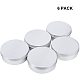 PandaHall 6 Pack 300ml Large Metal Storage Tin Jars with Screw Lid Metal Round Tins Containers Travel Tin Cans for Candles Arts Crafts CON-PH0001-66P-4