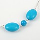 La mode des colliers de perles de turquoise NJEW-JN00983-3