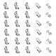 Superfindings 36 pz risultati di orecchini a clip clip per orecchini in acciaio inossidabile con vassoio rotondo piatto cerchi per orecchie non forati componenti della lunetta per orecchini vuoti risultati per la creazione di gioielli KK-FH0006-69-1