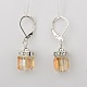 Electorplated Glass Beads Earrings EJEW-JE00970-01-2