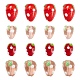 40Pcs Handmade Lampwork 3D Strawberry Beads LAMP-LS0001-10-2