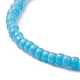 10 pièces 10 couleurs résine mauvais œil et perles de verre bracelets extensibles ensemble pour les femmes BJEW-JB09165-6