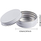 BENECREAT 14 Pcs 60ml Aluminum Tin Jars CON-BC0005-17-2
