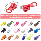BENECREAT 76Pcs 19 Colors Zinc Alloy Replacement Zipper Sliders FIND-BC0002-26-2