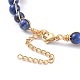 Bracelets en lapis-lazuli naturel (teints) BJEW-JB04663-03-3