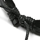 Set di braccialetti con cordoncino intrecciato regolabile in finta pelle da 4 pz BJEW-F458-07-5