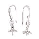 925 серьги-крючки из стерлингового серебра с микропаве из прозрачного кубического циркония STER-N016-55P-2