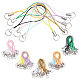 GORGECRAFT 100Pcs 10 Colors Phone Keychain Strap Sliver Tone Split Ring Cords Colorful Polyester Cellphone Charms Lanyard String for Mobile Phone Lariat USB Drive DIY Decorations Supplies MOBA-GF0001-01-1