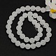 Chapelets de perles rondes de pierres précieuses naturelles de cristal en quartz mat X-G-L093-6mm-04-3