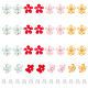 Superfindings 32 шт. 4 цвета серьги-гвоздики из сплава со стразами FIND-FH0005-78-1