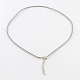 2mm Faux Suede Cord Necklace Making with Iron Chains & Lobster Claw Clasps NCOR-R029-08-2