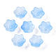 Transparent Two Tone Spray Painted Glass Beads GLAA-Q089-002B-001-2