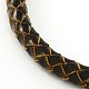 Braided Leather Cord Bracelet Makings BJEW-D283-06-2