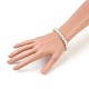 Sea Shell Rhinestone Beads Stretch Bracelets BJEW-JB03992-3