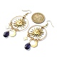 Sun & Moon & Star Alloy Chandelier Earrings EJEW-TA00329-3