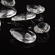 Faceted Teardrop Transparent Glass Pendants EGLA-R085-03-3