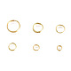 アイアンスプリットリング  ダブルループ丸カン  ゴールドカラー  4~10x1.4mm  内径：3.3~8.6mm  約5316個/500g IFIN-JQ0001-03G-2